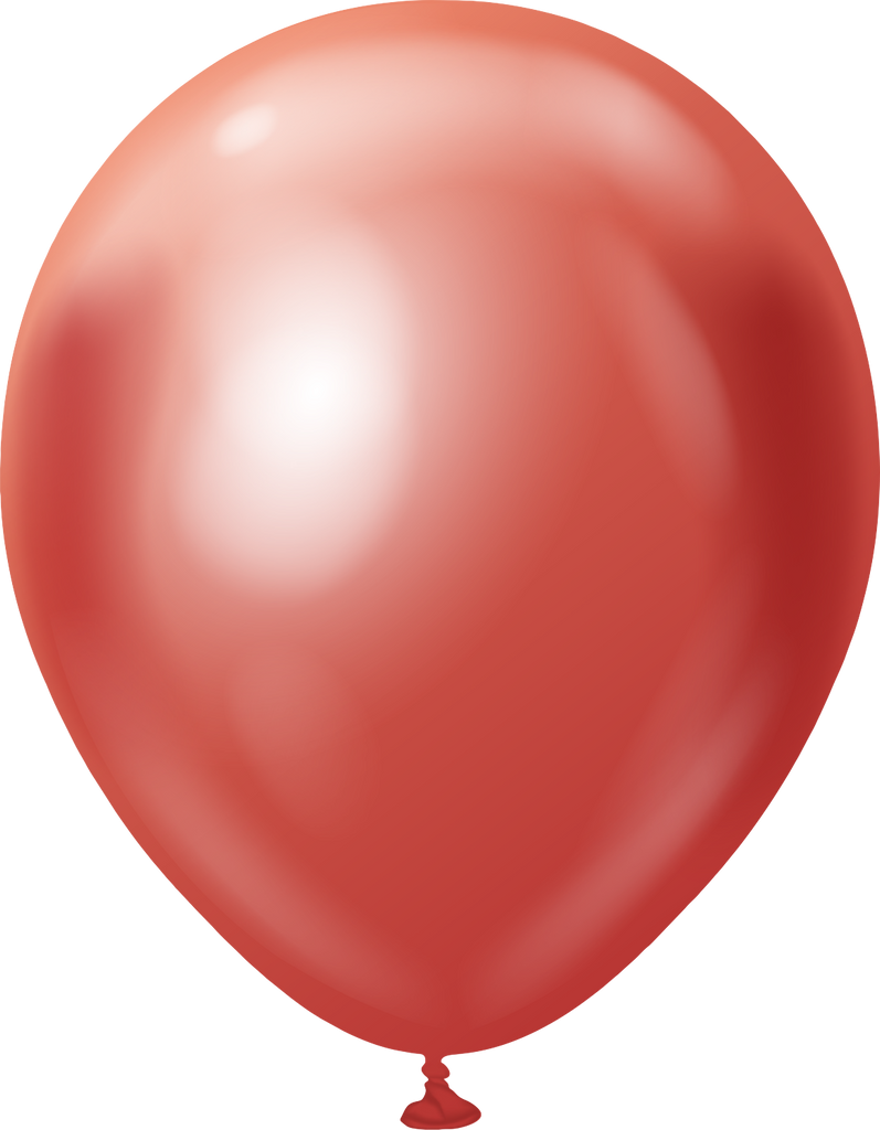 18" Kalisan Latex Balloons Mirror Red (25 Per Bag)