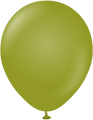 18" Kalisan Latex Balloons Retro Olive (25 Per Bag)