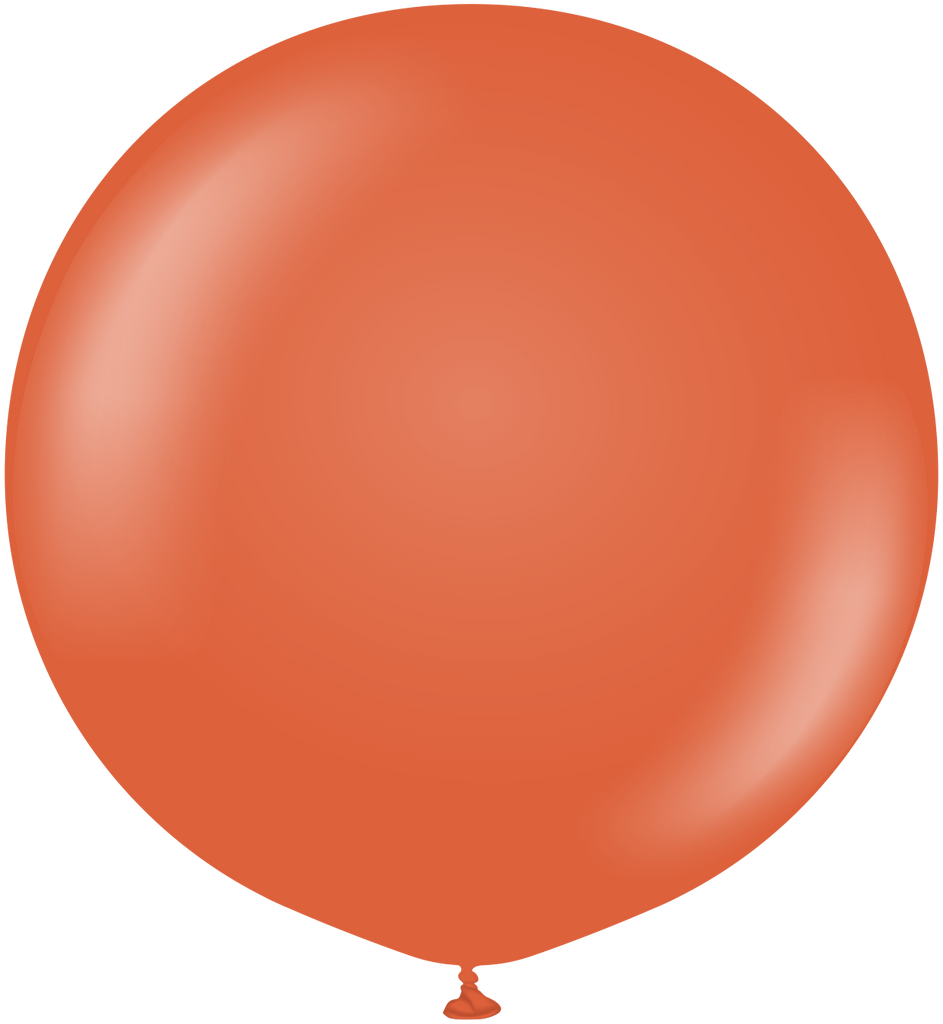 24" Kalisan Latex Balloons Retro Rust Orange (5 Per Bag)