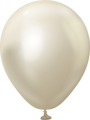 5" Kalisan Latex Balloons Mirror White Gold (50 Per Bag)