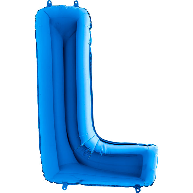 40" Foil Shape Megaloon Balloon Letter L Blue