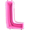 40" Foil Shape Megaloon Balloon Letter L Fuschia