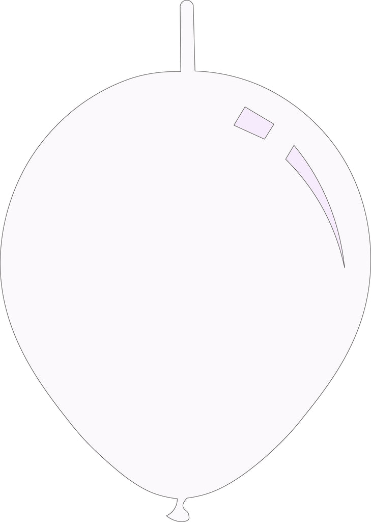 18" Standard White Decomex Linking Latex Balloons (25 Per Bag)