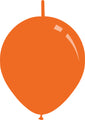 11" Standard Orange Decomex Linking Latex Balloons (100 Per Bag)