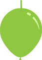 6" Deco Lime Green Decomex Linking Latex Balloons (100 Per Bag)