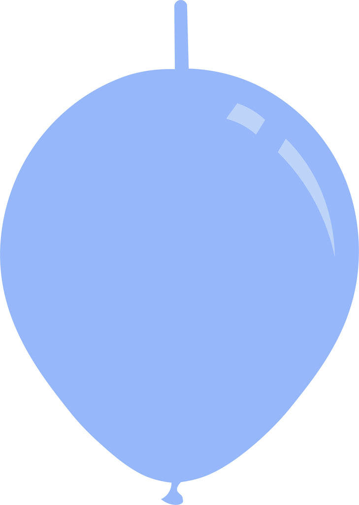 18" Deco Baby Blue Decomex Linking Balloons (25 Per Bag)