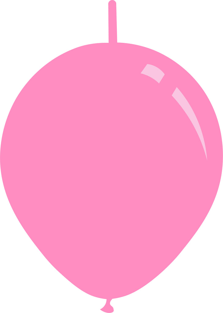 11" Metallic Hot Pink Decomex Linking Latex Balloons (100 Per Bag)