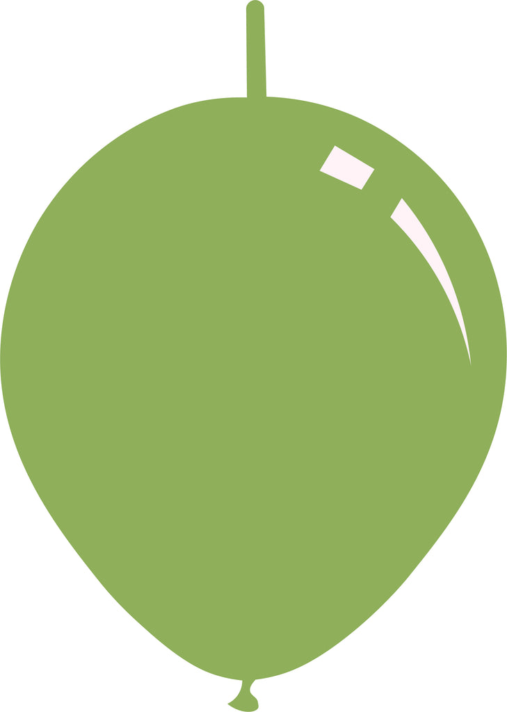 11" Metallic Pale Green Decomex Linking Latex Balloons (100 Per Bag)