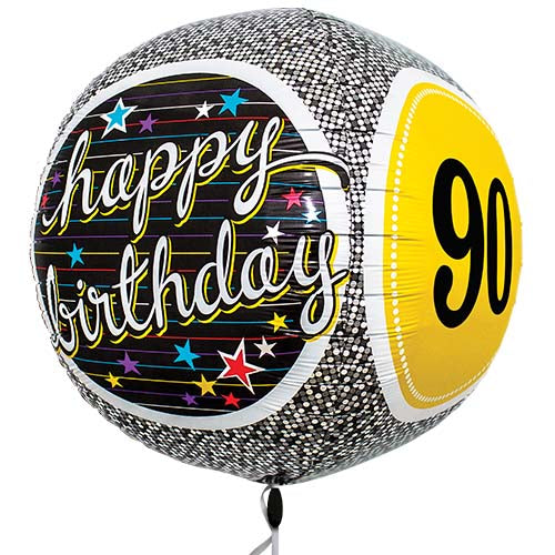 17" 90th Birthday Milestone Sphere Foil Balloon
