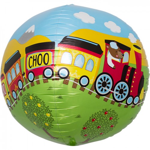 17" Choo Choo Train Sphere Foil Balloon