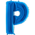 40" Foil Shape Megaloon Balloon Letter P Blue
