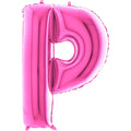 40" Foil Shape Megaloon Balloon Letter P Fuschia