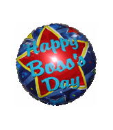 9" Airfill Only Happy Boss's Day Star Balloon