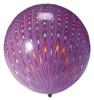 18" Peacock Balloon Latex Balloon Purple (5 Count)