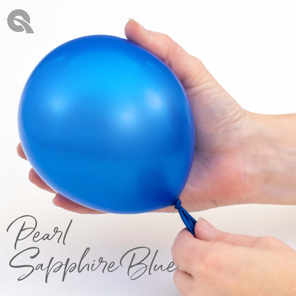 Pearl Sapphire Blue Hand Pioneer Qualatex Latex Balloons 