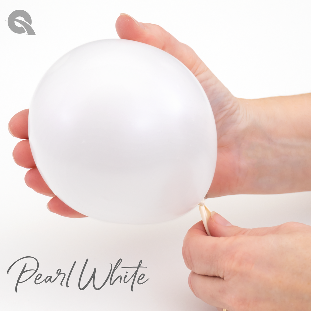 Pearl White Hand Pioneer Qualatex Latex Balloons 