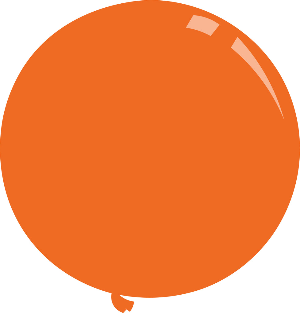 36" Standard Orange Decomex Latex Balloons (5 Per Bag)