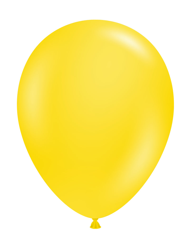 5 inch tuftex latex balloons 50 per bag yellow tt 15009