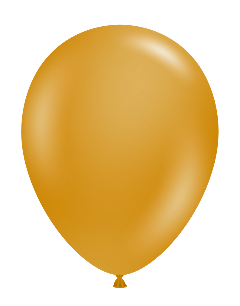11" Pearl Metallic Gold Tuftex Latex Balloons (100 Per Bag)