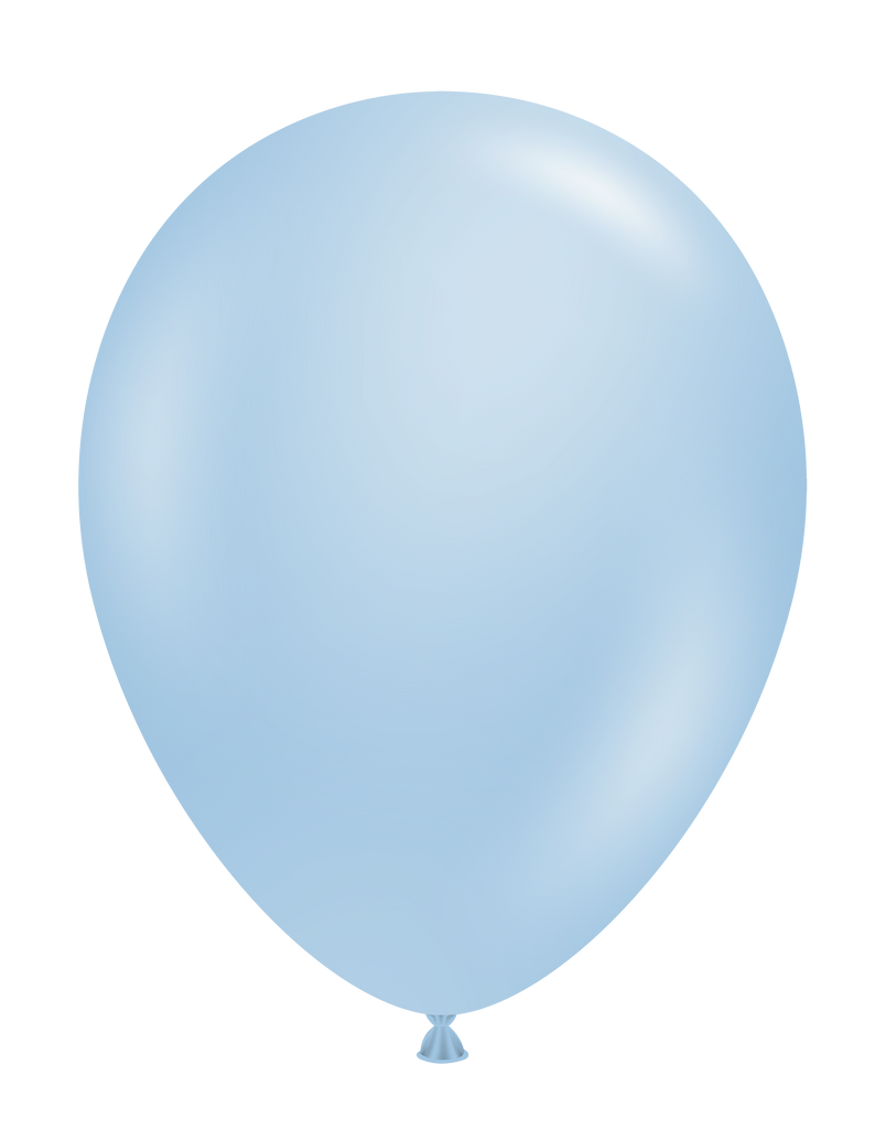 5" Pearl Metallic Sky Blue Tuftex Latex Balloons (50 Per Bag)