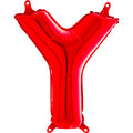 14" Airfill Only Foil Balloon Self Sealing Letter Y Red