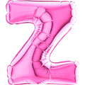 7" Airfill Only (requires heat sealing) Letter Z Fuschia Foil Balloon