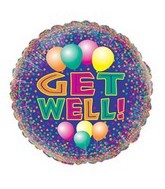 4" Airfill Only Get Well Balloons