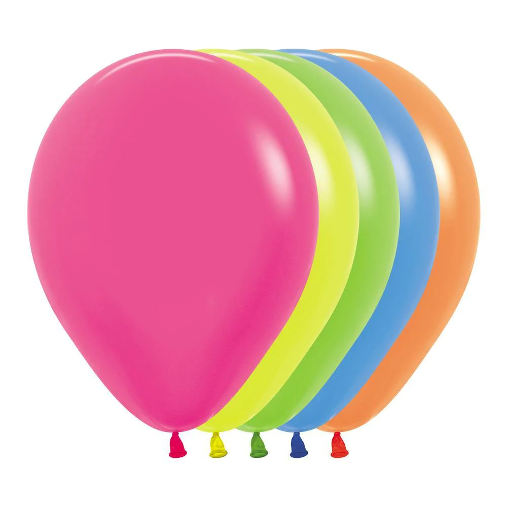 11" Latex Balloons (100 pieces/bag) Neon Assortment
