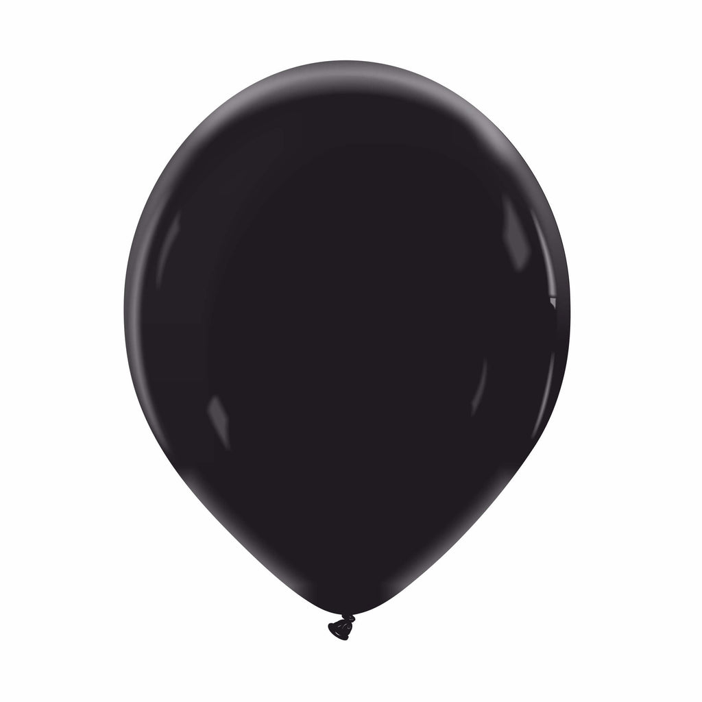 12" Cattex Premium Midnight Black Latex Balloons (50 Per Bag)