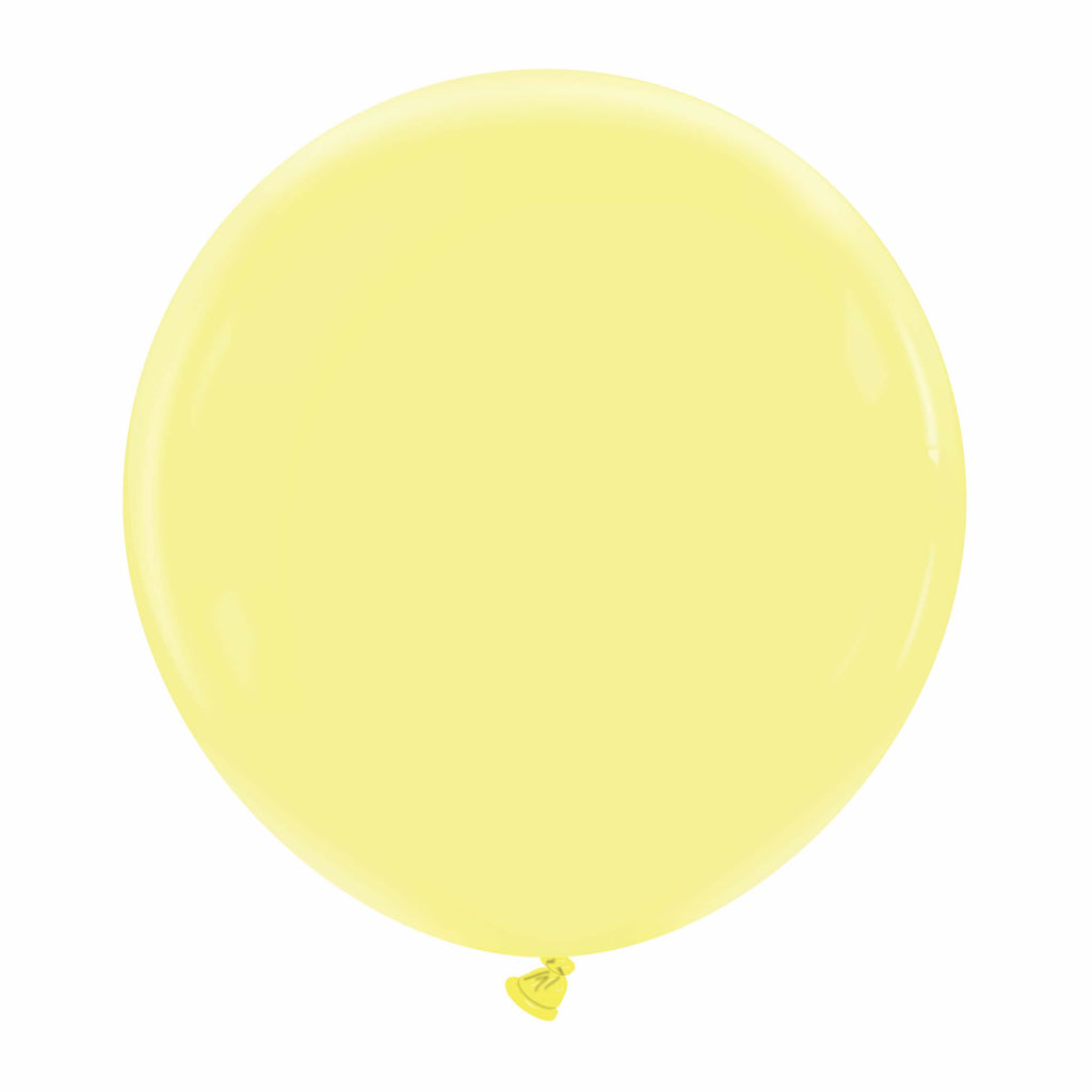 24" Cattex Premium Lemon Cream Latex Balloons (1 Per Bag)
