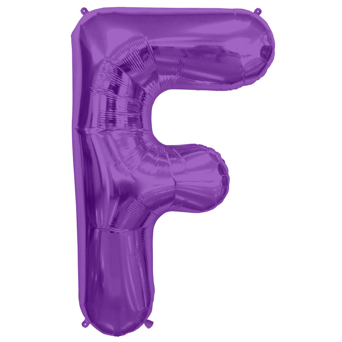 34" Northstar Brand Packaged Letter F - Purple Foil Balloon