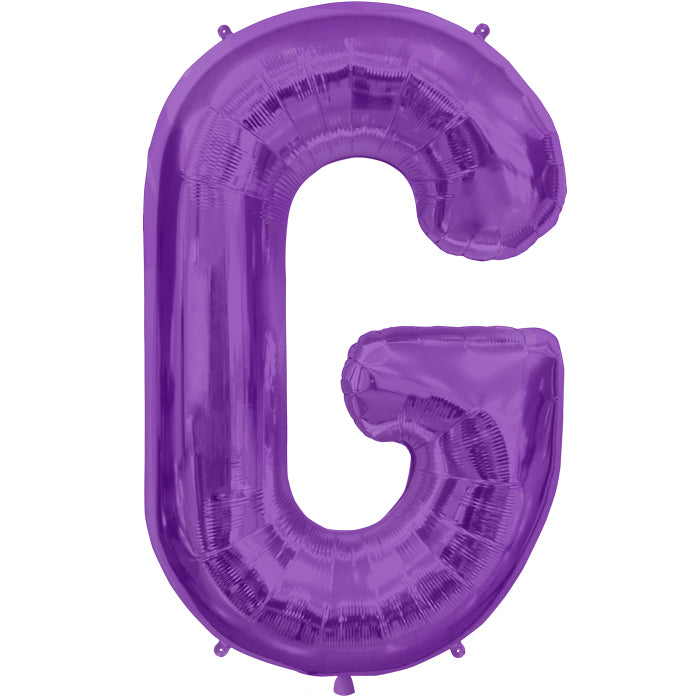 34" Northstar Brand Packaged Letter G - Purple Foil Balloon