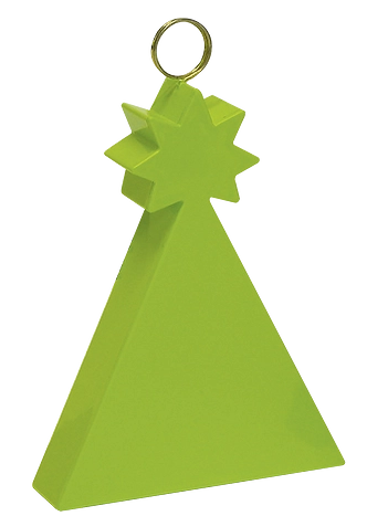 80g./2.8oz Lime Green Party Hat Plastic Balloon Weight (Pickup Only-Cannot be Shipped)