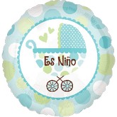 18" Es Niño (Baby Boy Spanish) Balloon