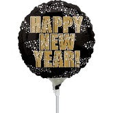 9" Airfill Only New Year Stars Balloon