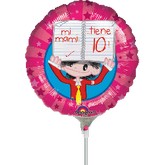 9" Airfill Only Mami Tiene 10 Balloon (Spanish)