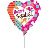 4" Airfill Only Sweetest Day Dots Balloon
