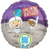 18" Outer Space Birthday Balloon