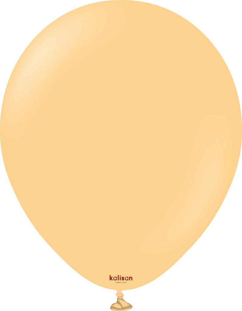 12" Kalisan Latex Balloons Standard Peach (50 Per Bag)