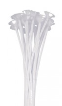 13" One Piece Cup and Balloon Stick-Milky Clear