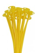 13" One Piece Cup and Balloon Stick-Yellow